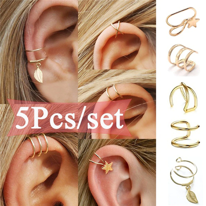 Brincos para orelha kit conjunto strass piercing fake feminino